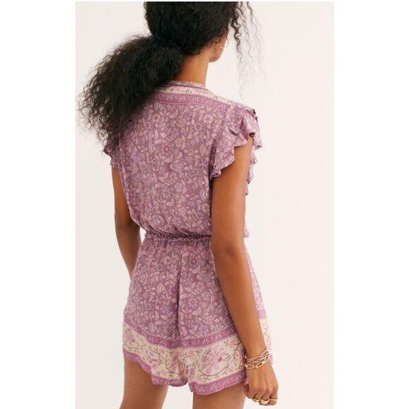 Spell & The Gypsy Collective Dahlia Playsuit Romper in Mulberry Purple – Size Sm - Picture 5 of 12